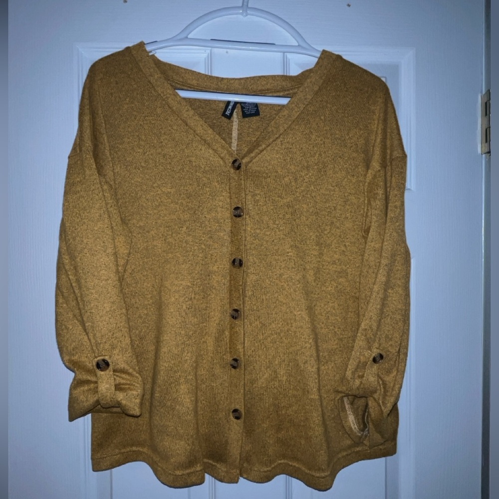 Kristin Nicole Mustard Cardigan